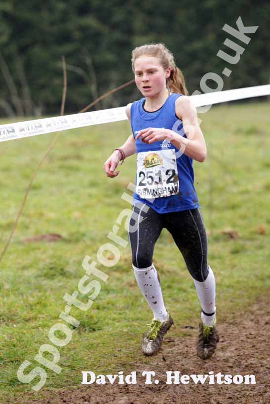 Bobby Clay during the under-20 womens McCain World Cross Country Trials and Inter Counties.